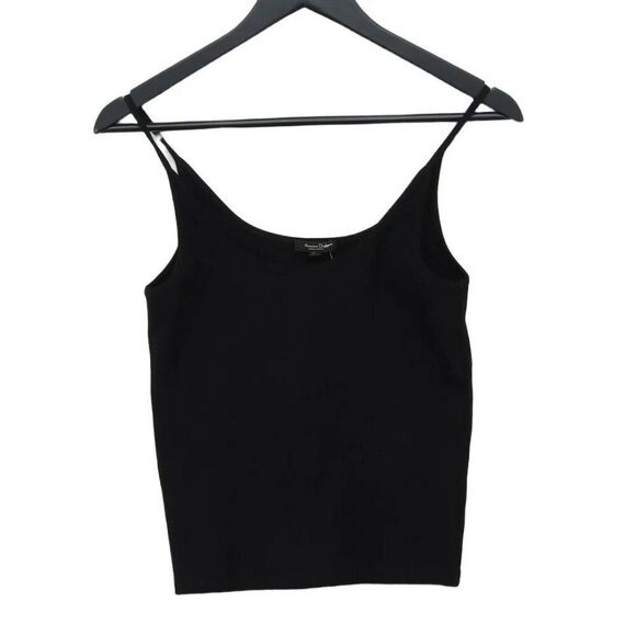 Massimo Dutti Womens Tank Top XS Black Cashmere Sweater Cropped 5783/555 NWT - Picture 1 of 10